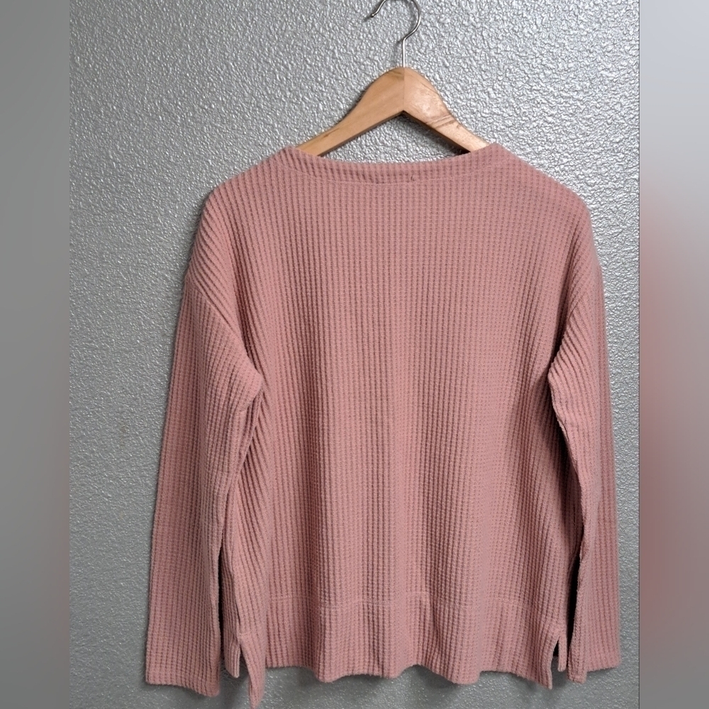 COPY - Splendid Blush Colored Waffle Knit Top Size S/CH - Picture 7 of 7